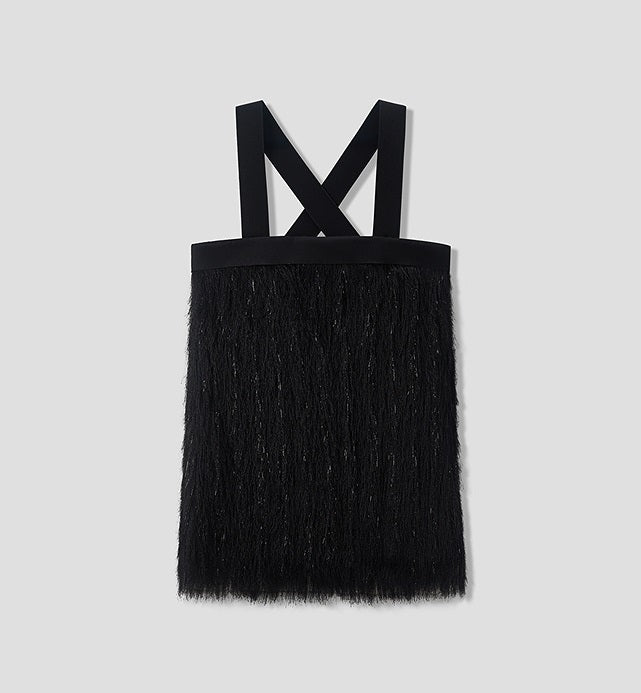 COMME MOI Lu Yan designer's new women's tassel fine shin straight camisole bandeau Top - LOVE.