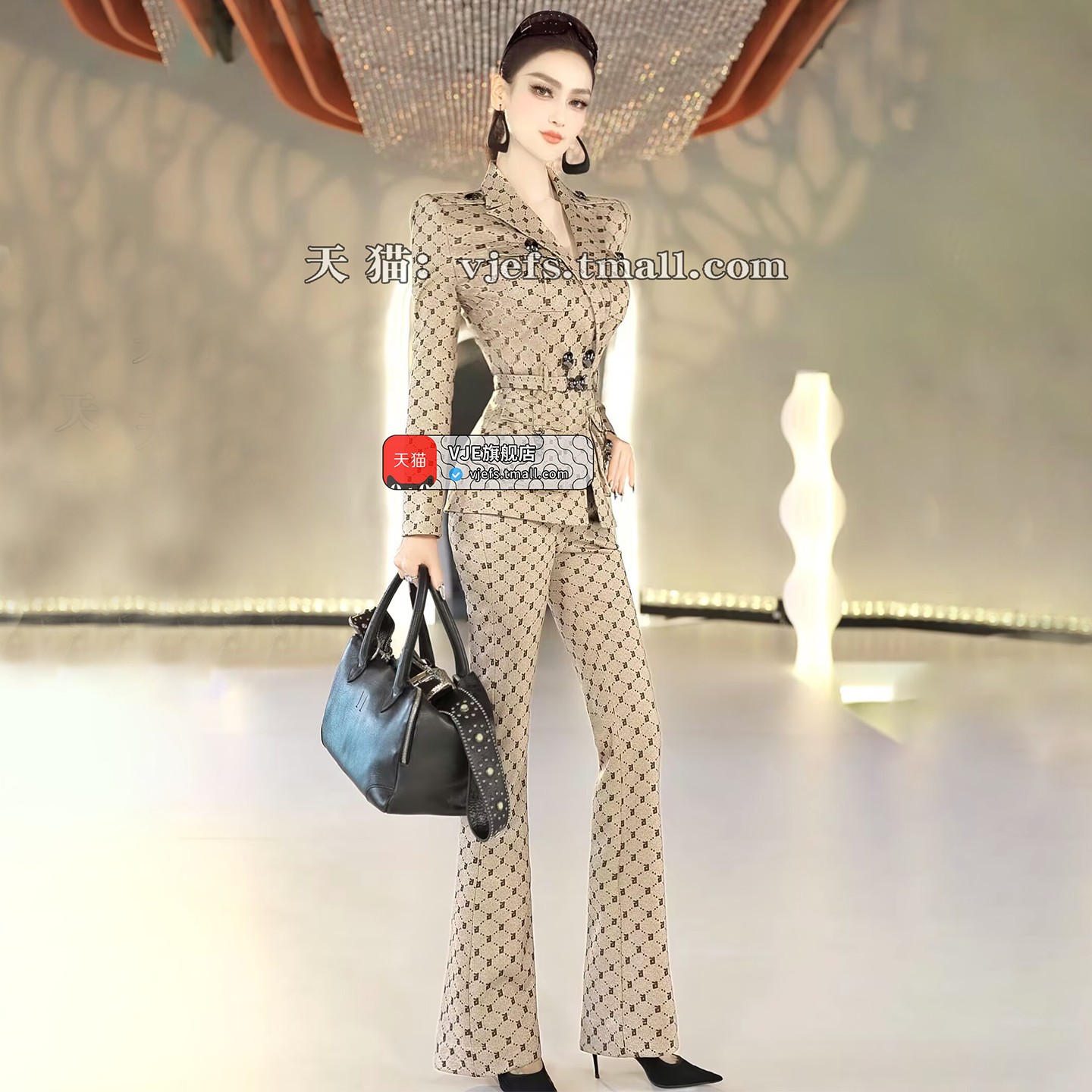 VJE  Multi-Pocket Top Micro Flared Pants Two-Piece Set - LIA.