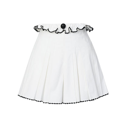 FAME contrasting embroidered shorts culottes - JOSEPH