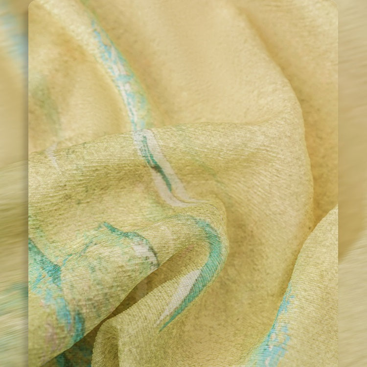 HECO Chinese Layered  Summer Smudge Temperament Long dress- ZING.