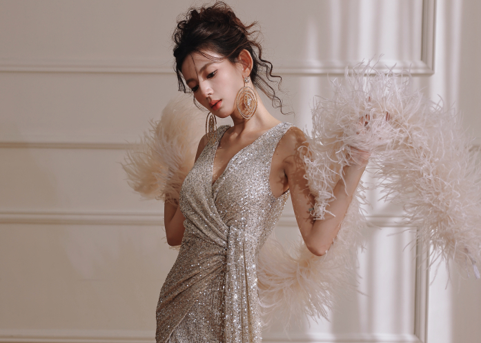 DOLLY Elegant Cream Fluffy Women Chic Shawl-LISSY