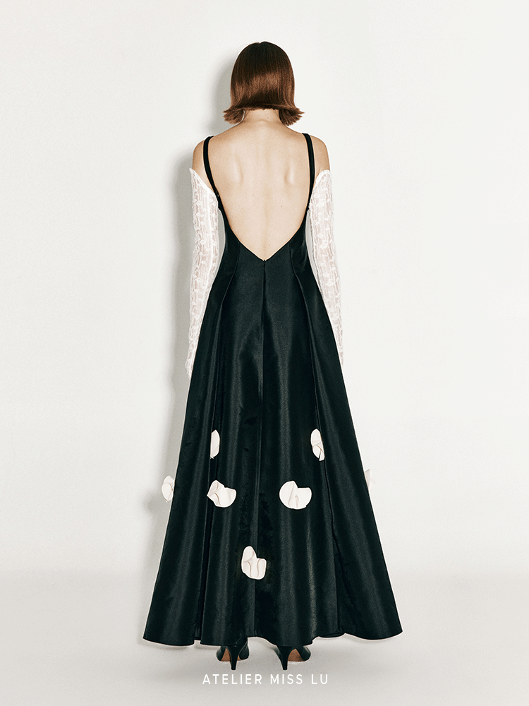 ATELIER MISS LU Orchid Shape Cut Gorgeous Swing Dress - CLAIRE.