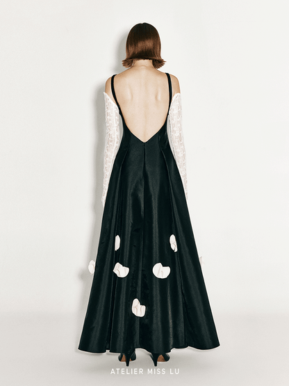 ATELIER MISS LU Orchid Shape Cut Gorgeous Swing Dress - CLAIRE.