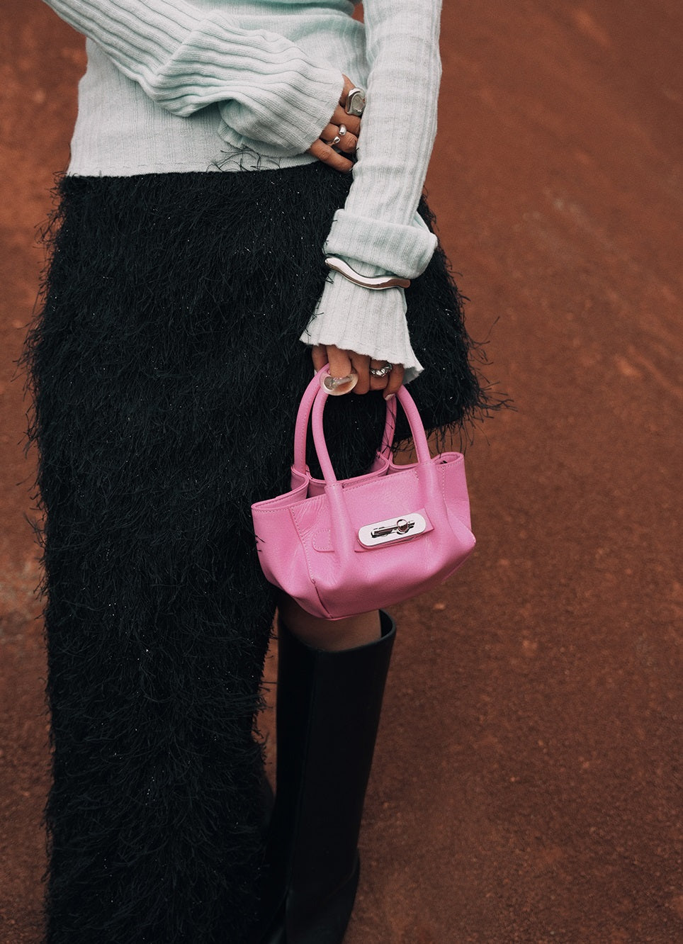 IUBALLET Leather Mini Bucket Bag - PEOPLE.