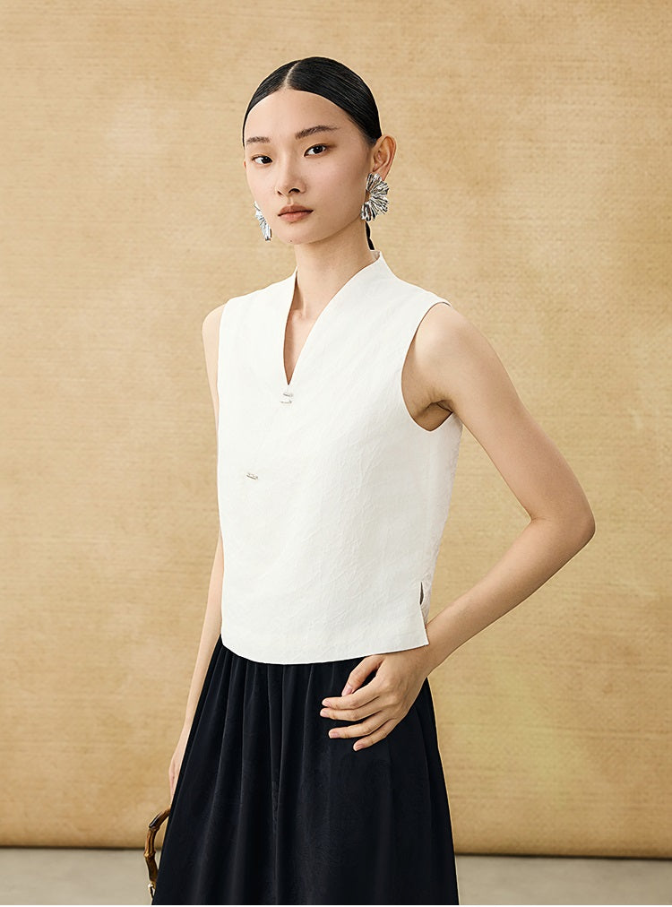 HECO Chinese Style Shoulder Sleeveless Top - GRACE.