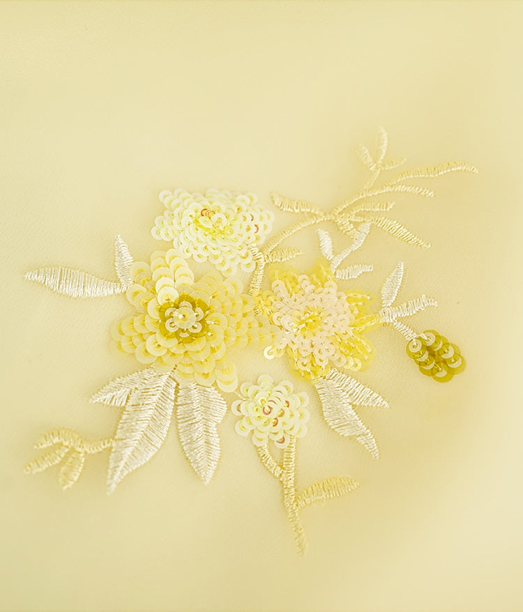 HECO Chinese Pearl Edge Embroidered Sleeveless Tulle Vest - IDEM.