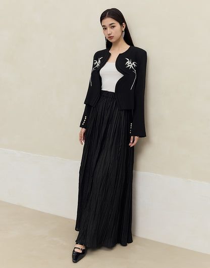 HECO spring embroidery acetate hemp short jacket women - gift.