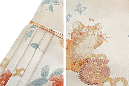 HECO Jacquard Horse Face Pleated Maxi Skirt  - COARSE.