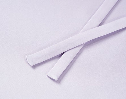 COMME MOI  Double-Sided Satin Lace-up Purple Straight top - NORA.