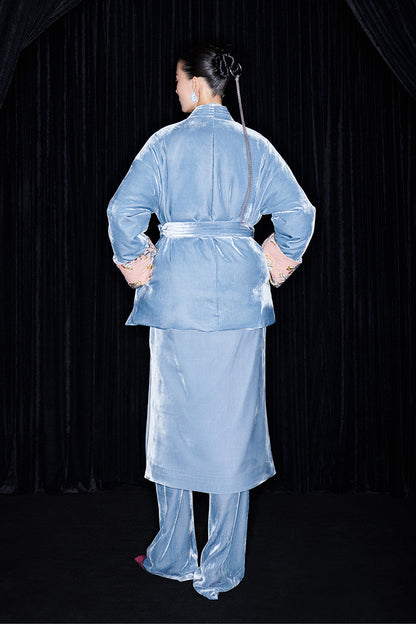 M essential Mackay designer cut-and-appliqué folded puffer jacket - rain.