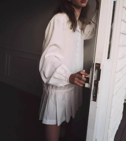 NOTHING WRITTEN flair shirt dress women's summer niche -ZOEY.