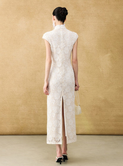 HECO new Chinese temperament flower embroidery cheongsam skirt - TAST.