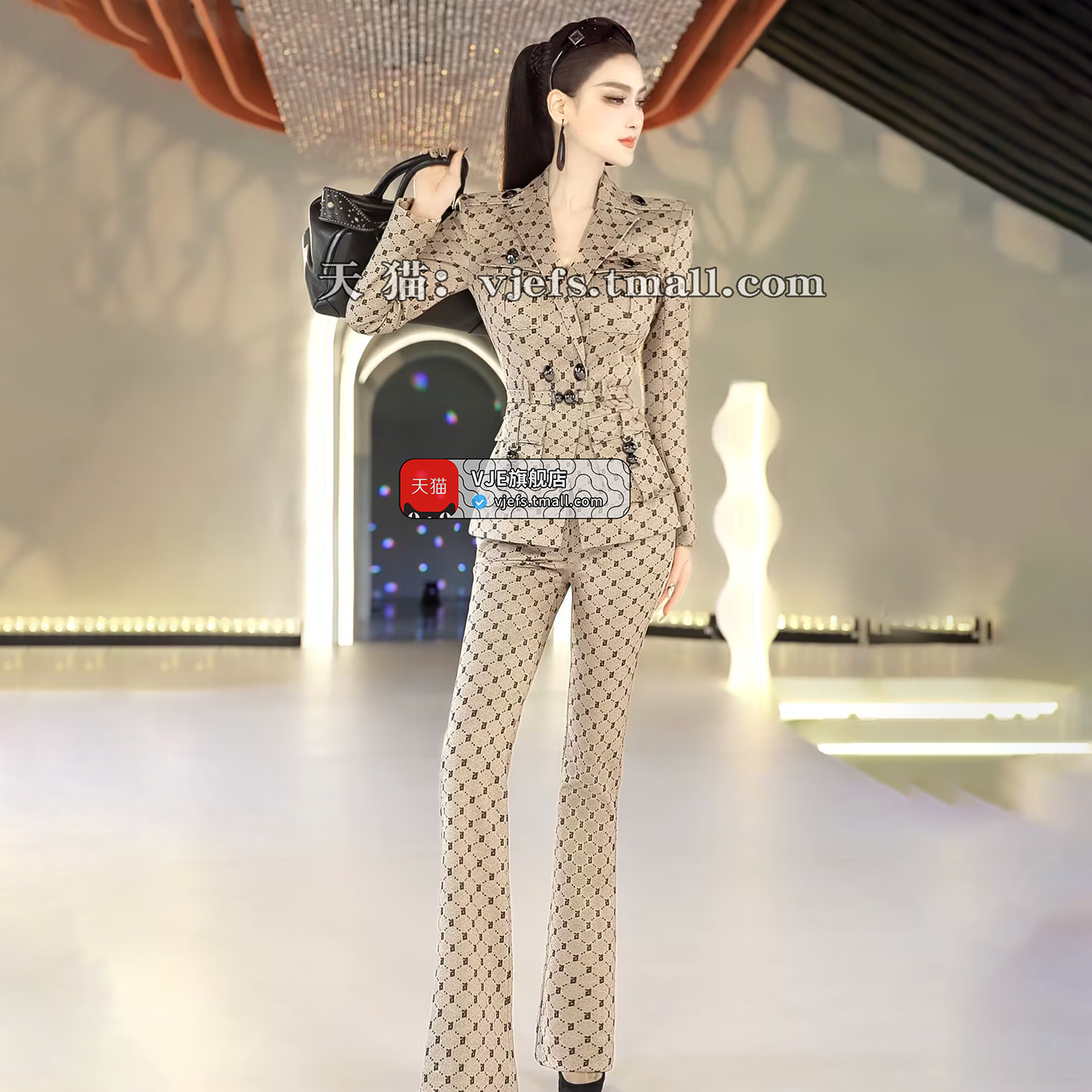 VJE  Multi-Pocket Top Micro Flared Pants Two-Piece Set - LIA.