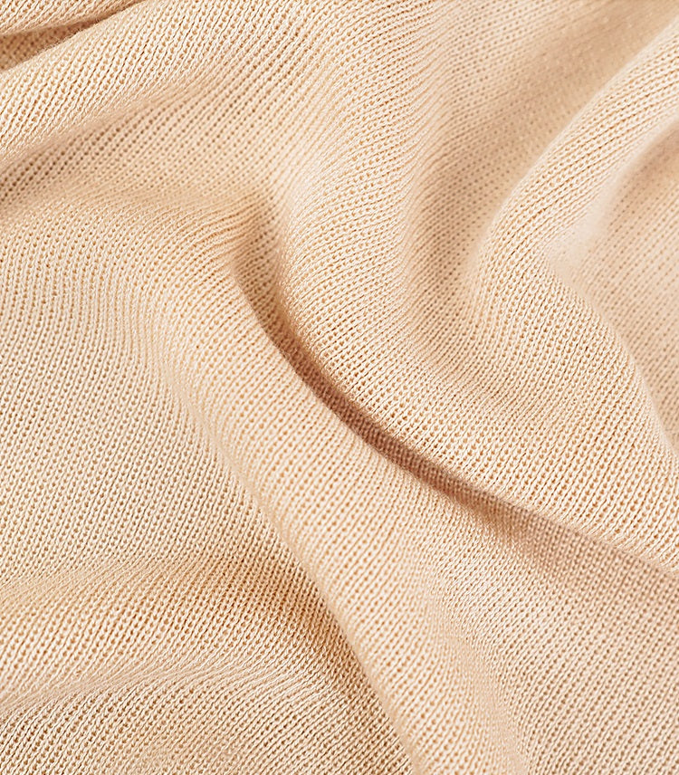 HECO Chinese style slightly transparent round neck knitted short sleeve T-shirt -BING.