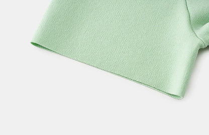 ZHUCHONGYUN collar silk loose top with short sleeves-MASA.