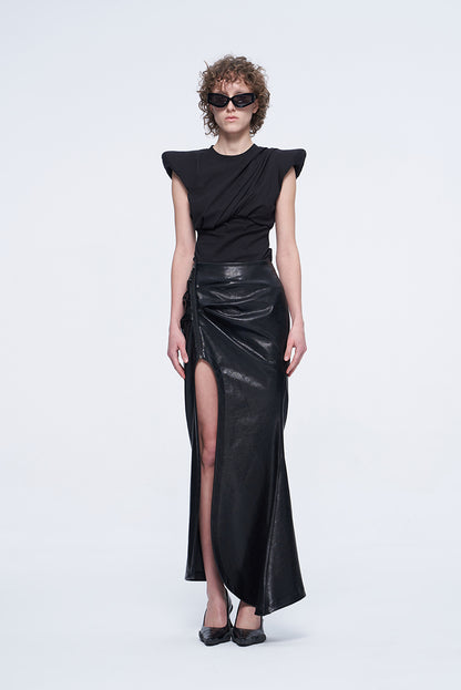 ANNAKIKI designer model Four-pointed star one-piece skirt-LOULAN