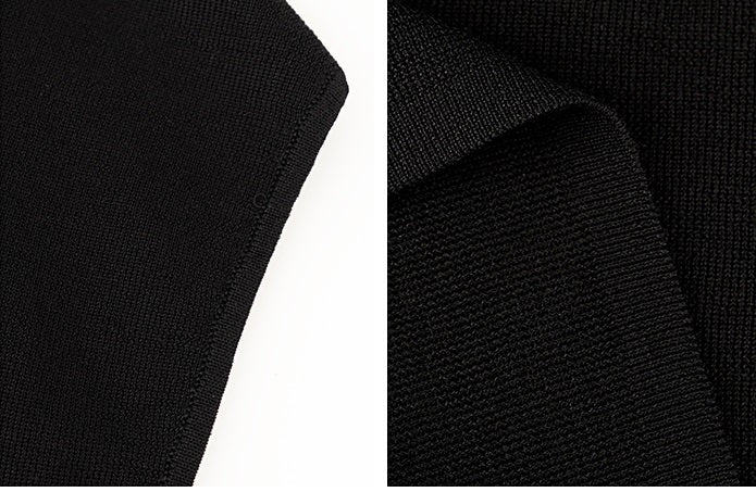 HECO Chinese temperament asymmetrical floating collar sleeveless base knit sweater - QUER.