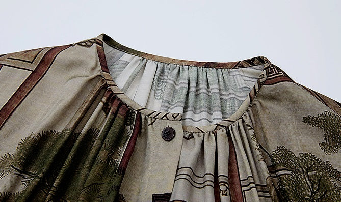 ZHUCHONGYUN landscape print loose straight shirt top-APATEU.