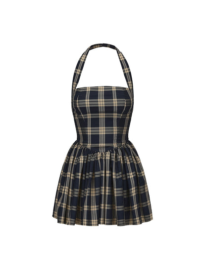 Le palais vintager hot girl style halterneck waist puffy skirt dress-JUNKO.