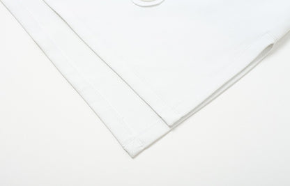 ZHUCHONGYUN white loose embroidered flower manuscript short-sleeved top-UCHIS.