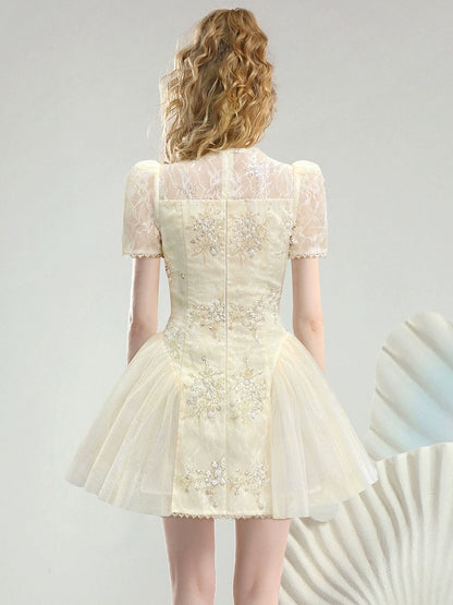 CHECOCRE Stubble French temperament girly heavy industry lace.