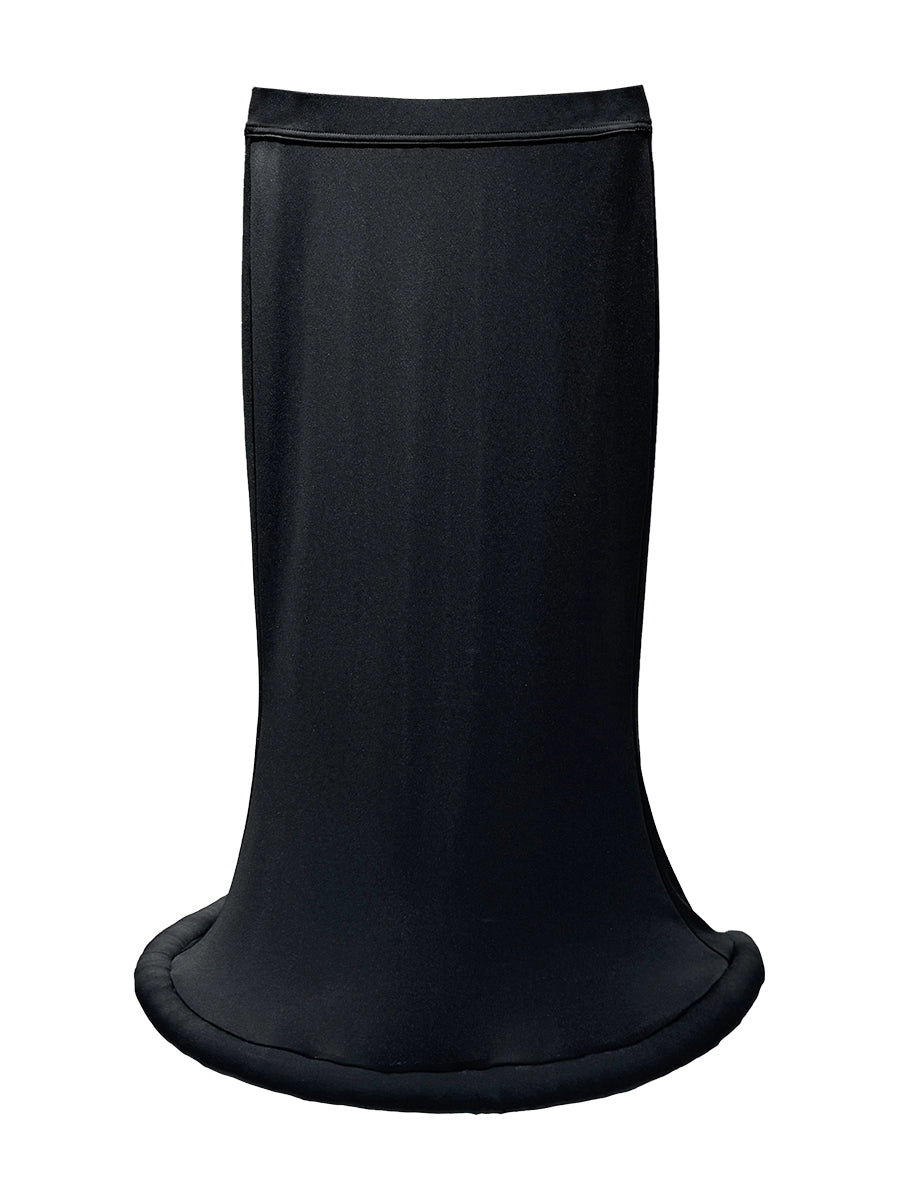 ANNAKIKI niche acetate mid-rise flying saucer fishtail mid-length skirt-KANI