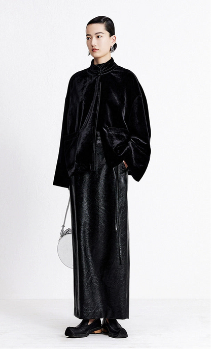 ZHUCHONGYUN black long sleeve velvet jacket-KILO.