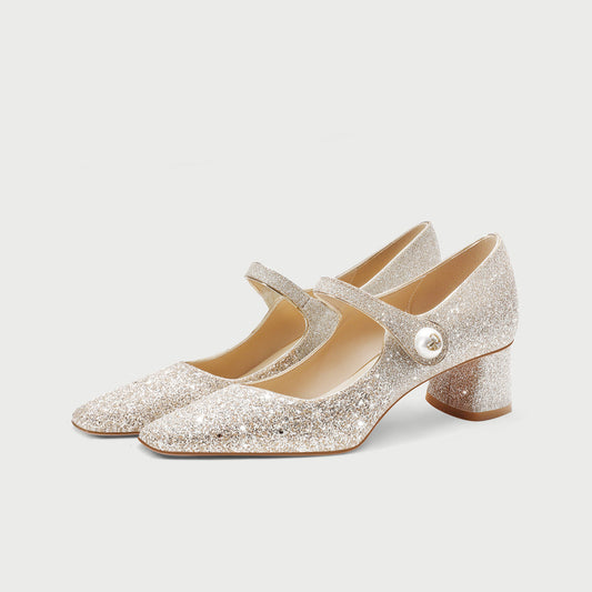 pjjuu mary jane new french strap block vintage single shoes - VANS