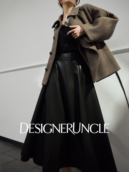 DGU|「 Twilight" gray woolen jacket new high-end temperament versatile slimming top - Louisa.