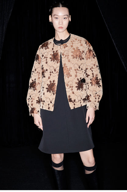 M essential Mackay designer Drop-coffee jacquard puffer jacket - apere.