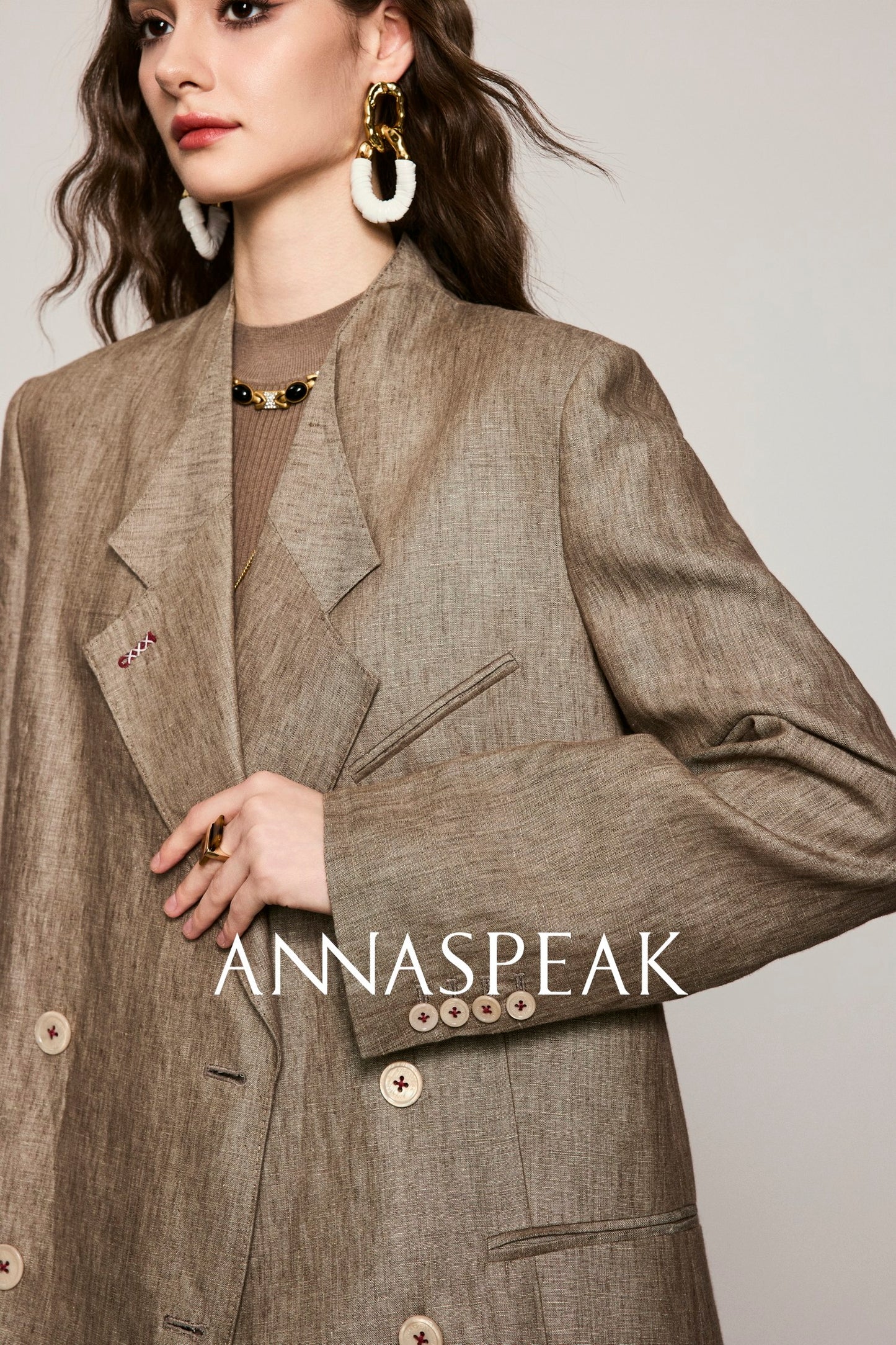 ANNASPEAK Linen Old Money Style Suit -FIGS.