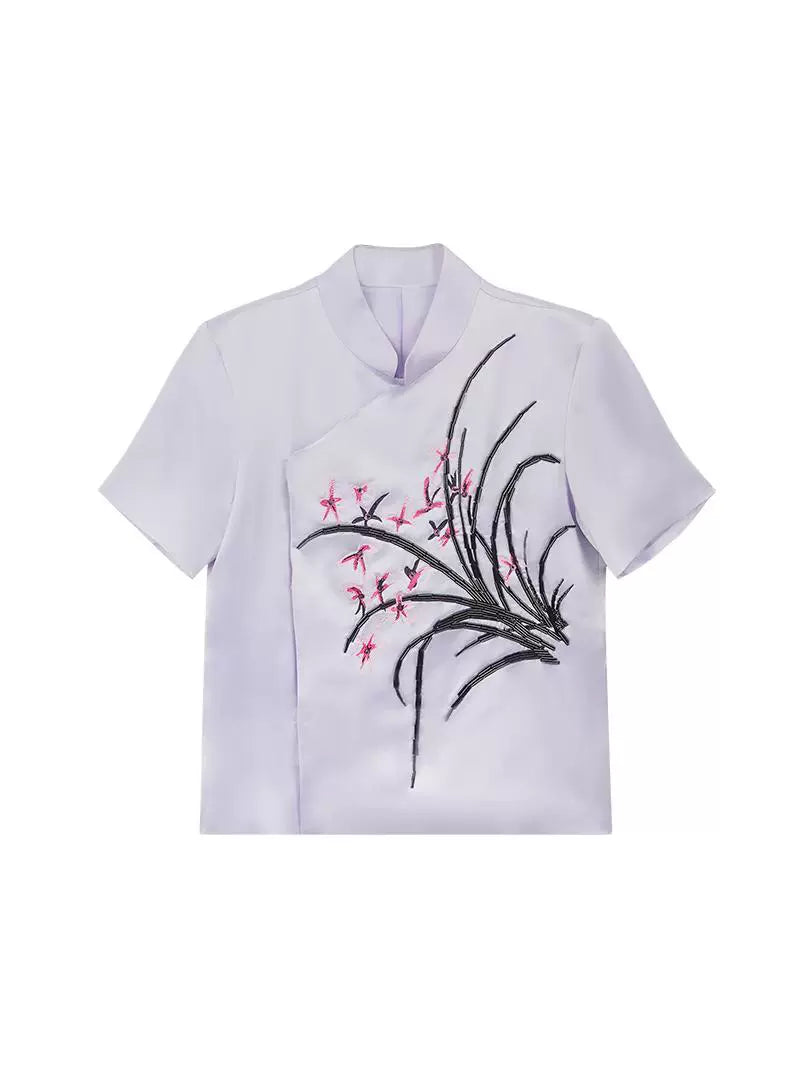 HECO Draped Acetate Short Sleeve T-Shirt Top Women - ministry.