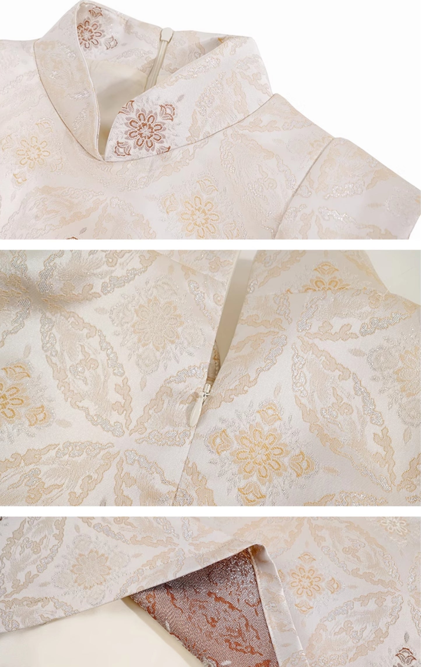 HECO Cheongsam Spring Stand-up Collar Two-Piece Dress Women - side.