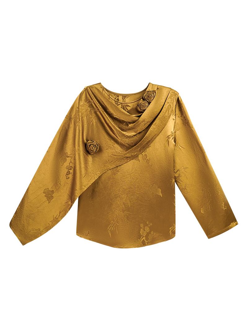 HECO Acetate texture Handmade Rose Top Women - DARK.