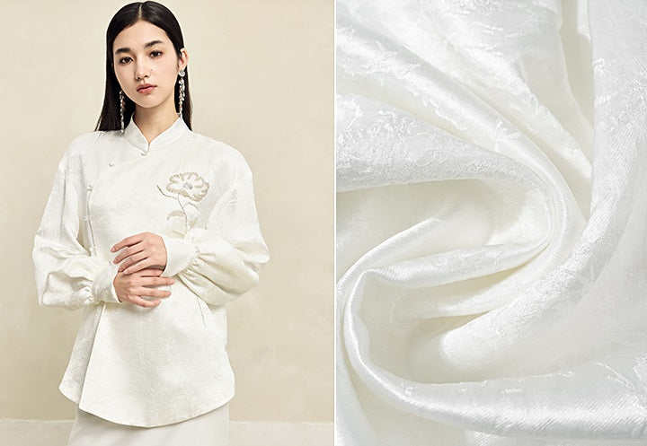 HECO Vinegar Peony Handmade Beaded Embroidered Tops Women - MERCY.