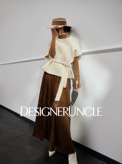 DGU| Off-white vest loose niche design fashionable loose top - Kyla.