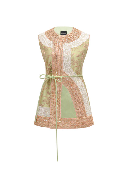 M essential Mackay designer colour-block placket vest  pencil skirt- Victoria.