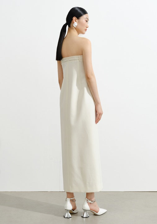 COMME MOI Lu Yan Designer's new women's wool flower camisole bandeau dress - DEAL.