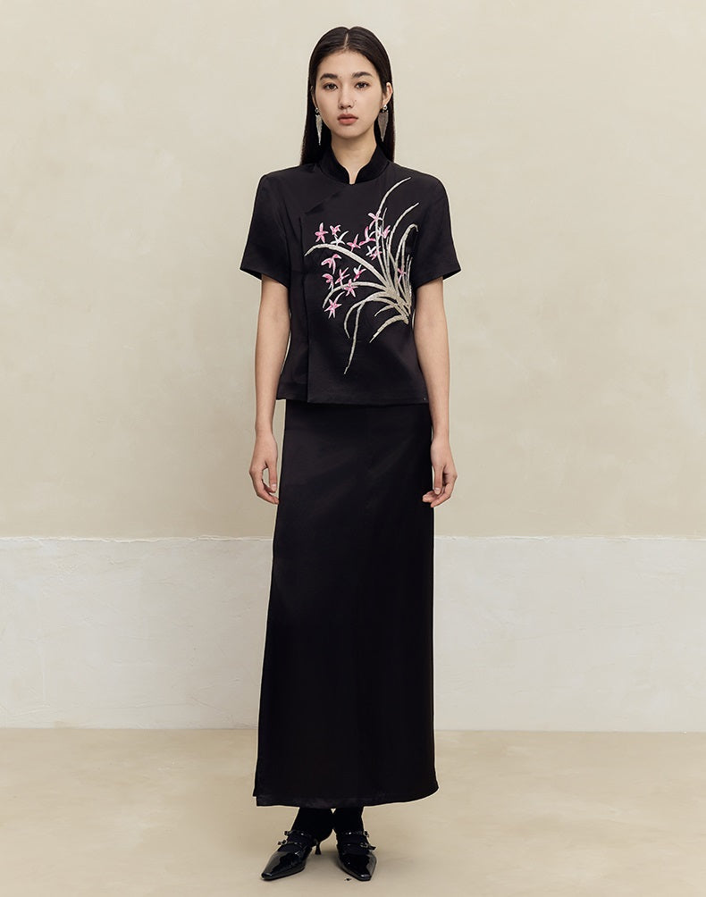 HECO Handmade Bead T-shirt Top Skirt Set - sins.