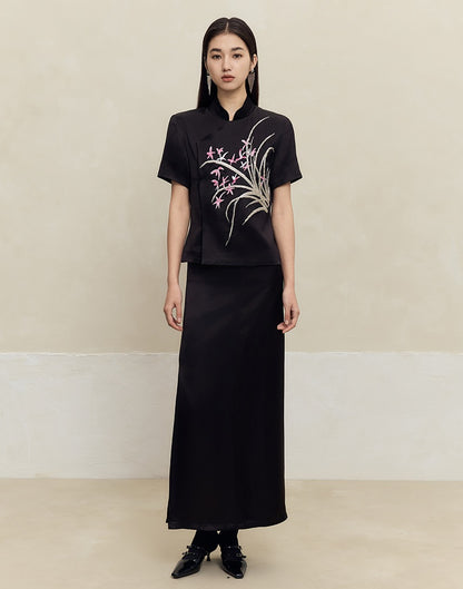 HECO Handmade Bead T-shirt Top Skirt Set - sins.