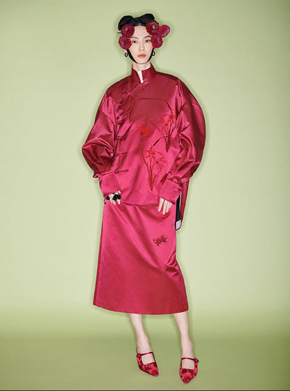 M essential Mackay designer brand embroidered placket silhouette shirt - save.