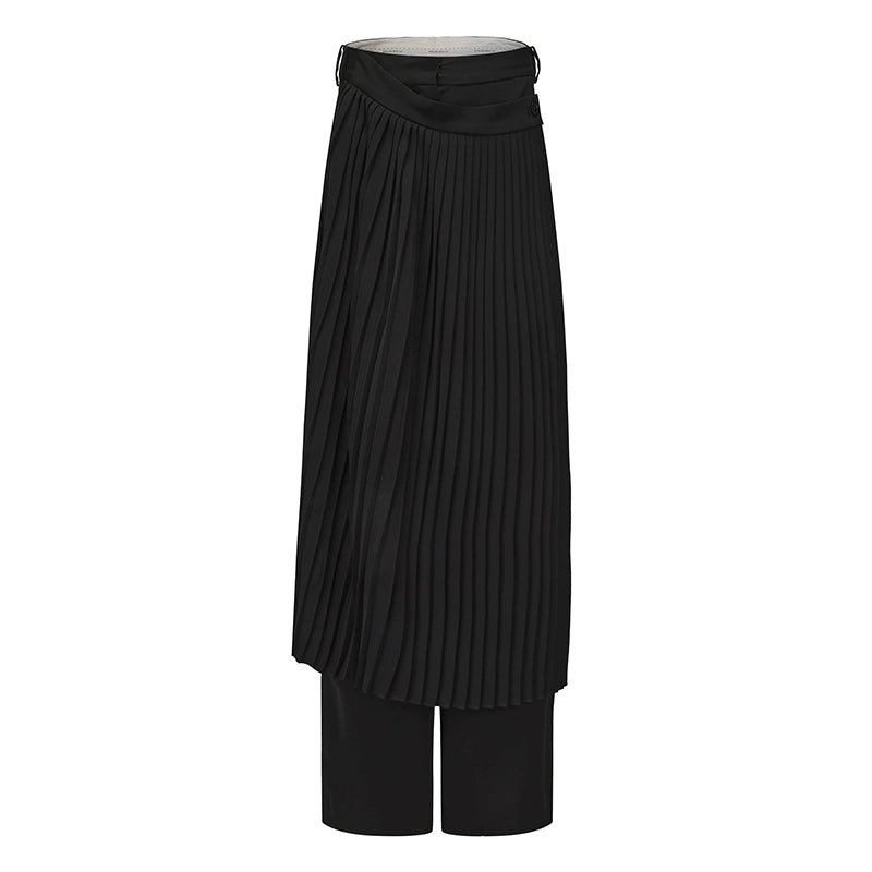 ATELIER MISS LU Fall/Winter deconstructed pleated panelled pants - CLEMENTINE