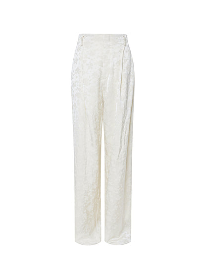 M essential Mackay designer  jacquard cool straight-leg trousers - Yuehui.