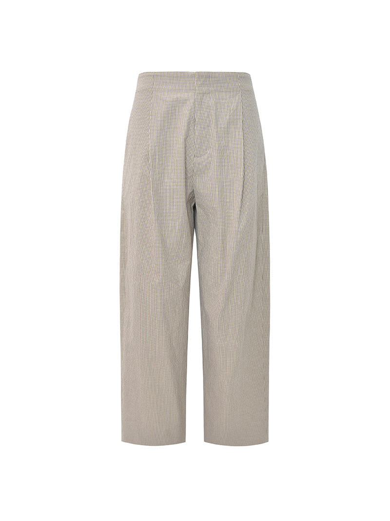 M essential Mackay Puli linen embroidered stand collar gilet vest pant set - Eight Treasures sedum