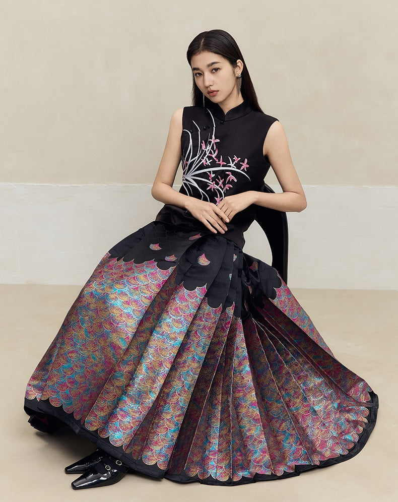 HECO sleeveless purple black white vest top women - waters.