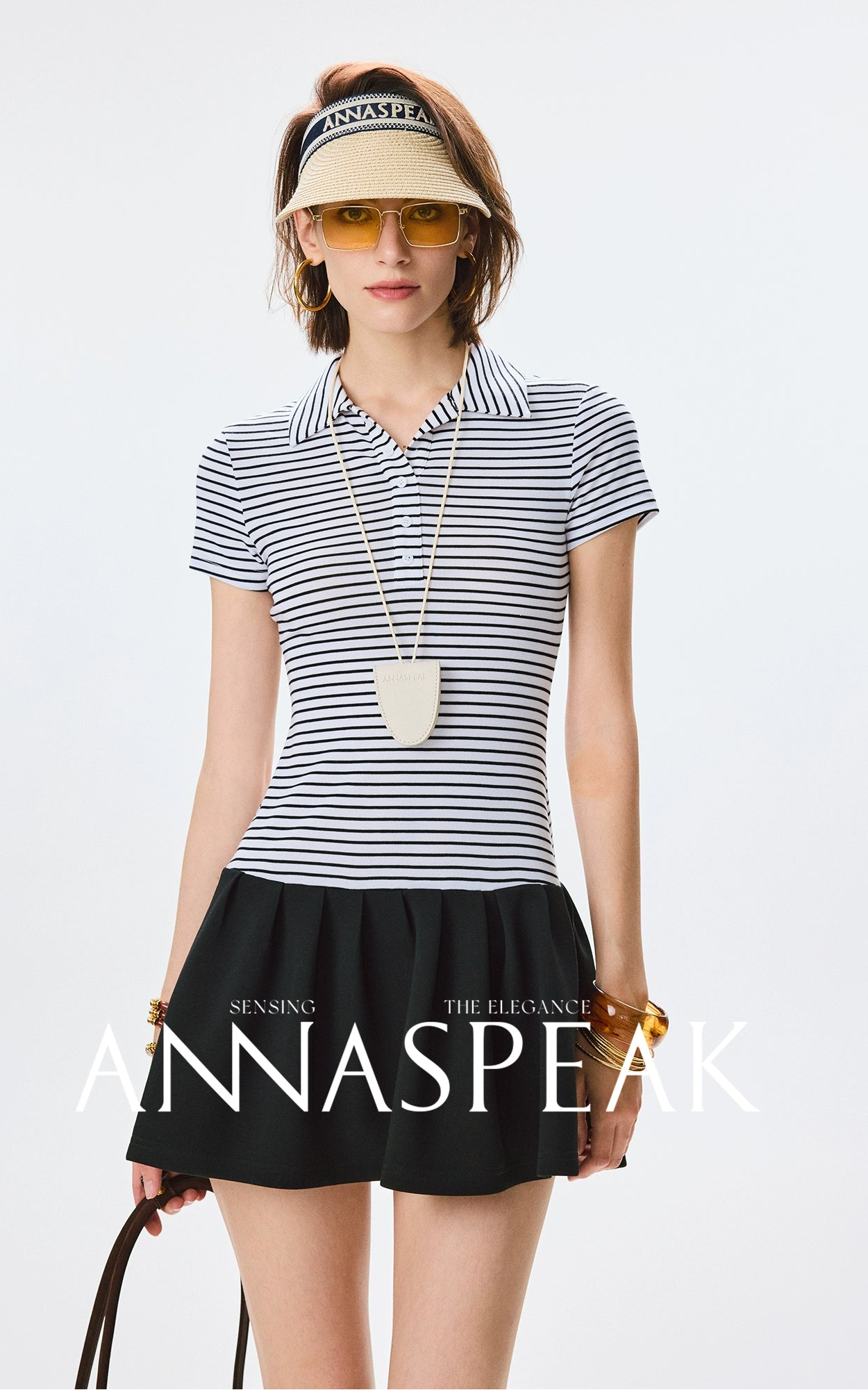 ANNASPEAK  POLO collar dress-RICO.