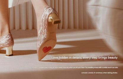 PJJUU Classy hexiu champagne high heels -TDH.