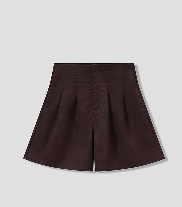 COMME MOI  summer brown high-waisted shorts - CHLOE.