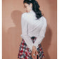High end vintage inspired preppy tweed midi coat + skirt suit set - Towoe