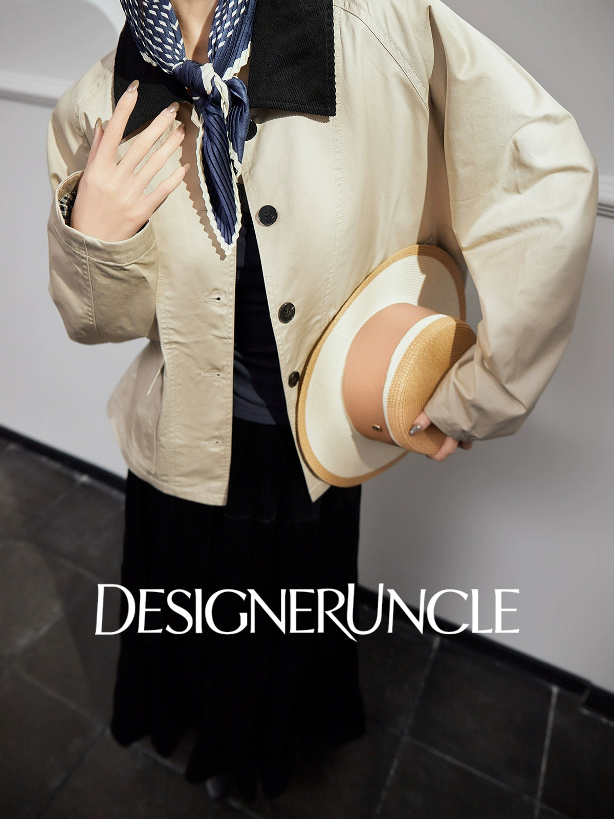 DGU| Antique White Girl Retro Loose Design Retro Style Light Luxury Niche Top Jacket - ABBA.